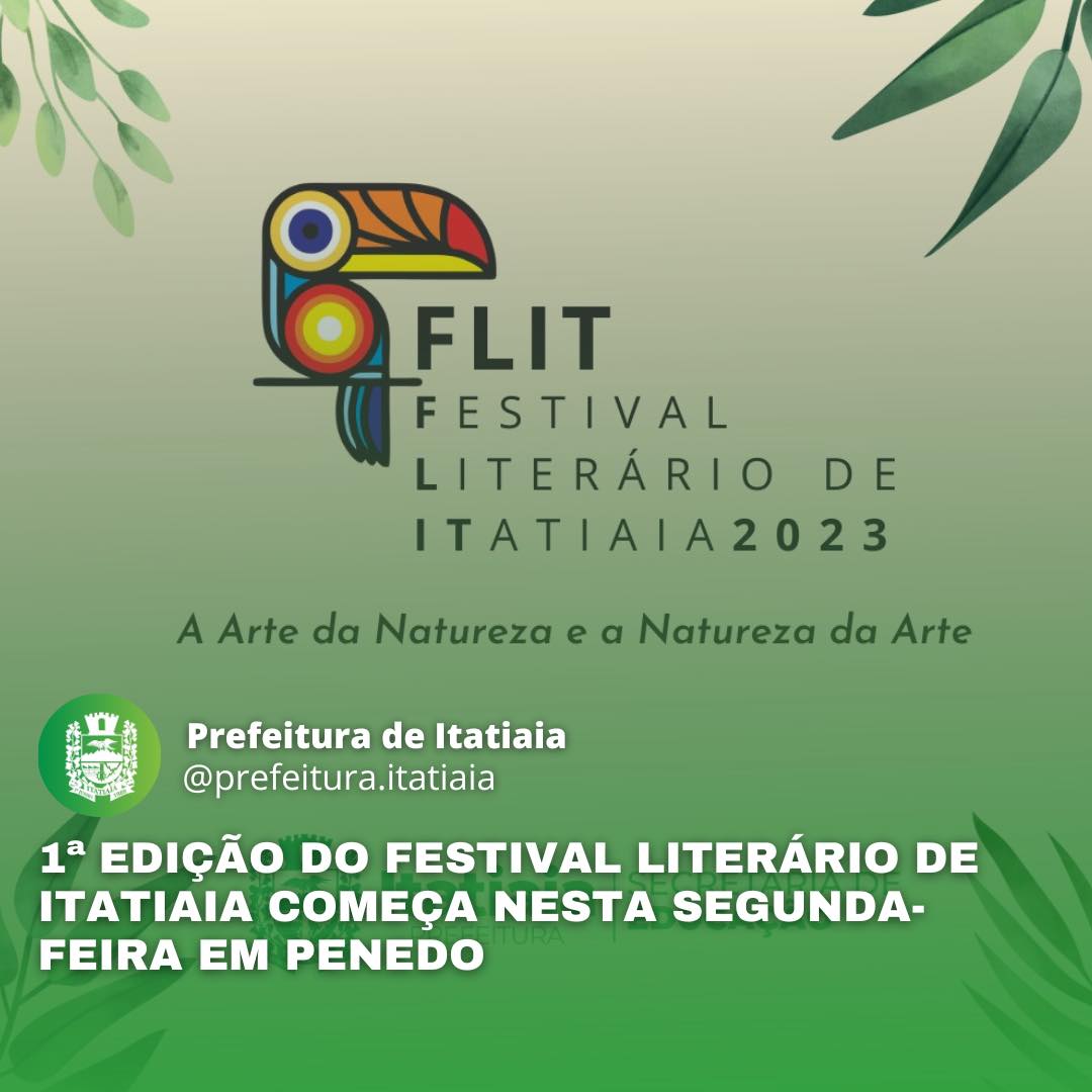 1ª edição do Festival Literário de Itatiaia começa nesta segunda-feira em Penedo 