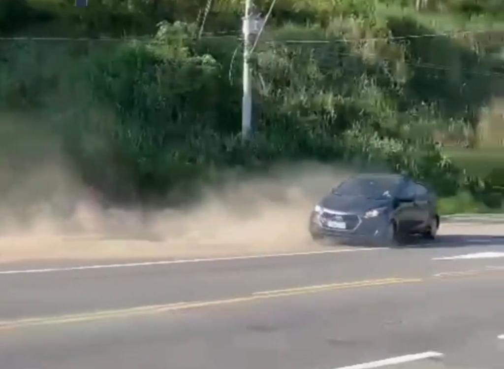 Motorista é preso ao ser flagrado dando cavalinho de pau na Rodovia do Contorno